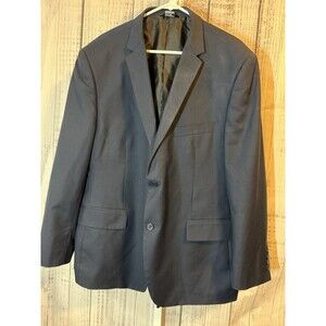Angelo Rossi Men’s Navy Blue Blazer Sport Coat Size 48 R Hand Tailored